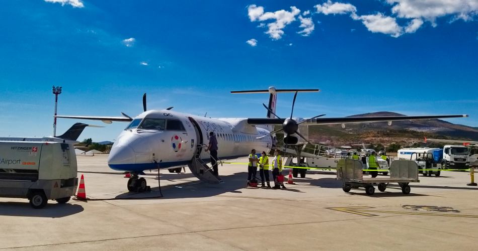 Bombardier Q400 à l'aéroport de Split