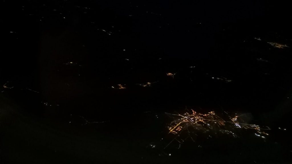 Vue aérienne de nuit