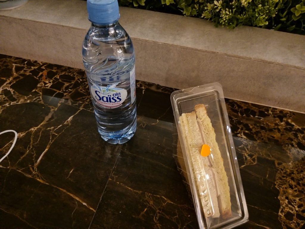 Sandwich & bouteille d'eau