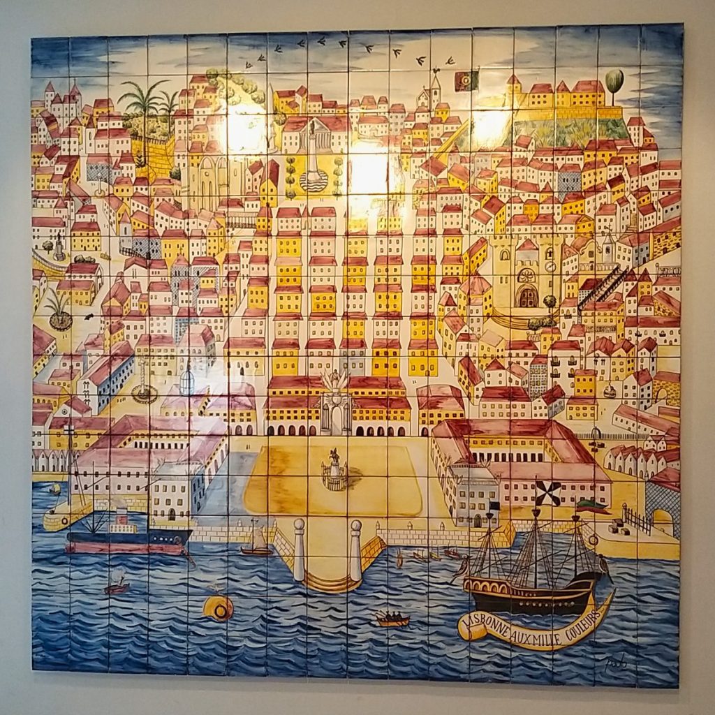 Carte de Lisbonne en azulejo