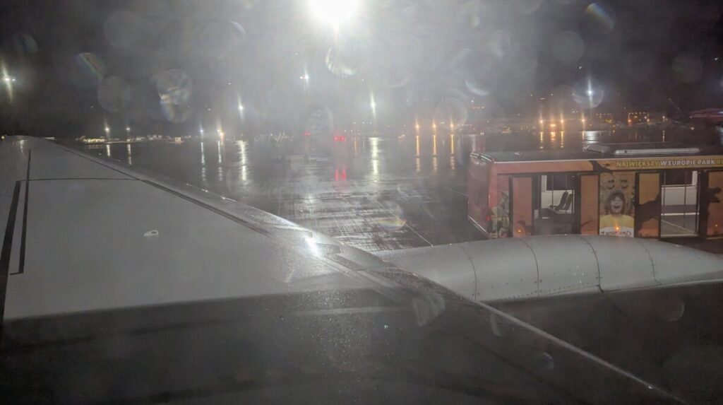 Arrivée à l'aire de débarquement à Cracovie