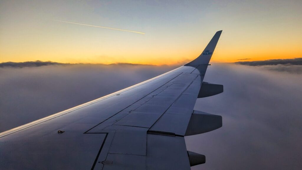 Descente vers l'aéroport d'Amsterdam-Schiphol